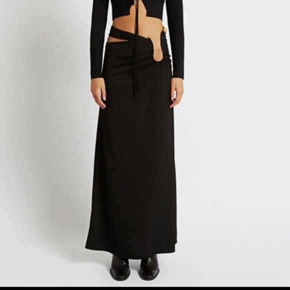 Christopher Esber Skirts | Floating Belt Ruched Quartz Skirt Black - Picture 10 of 10